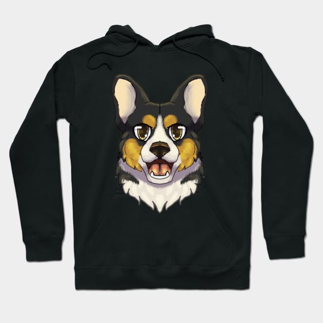 Tricolor Corgi Hoodie by Bamsdrawz